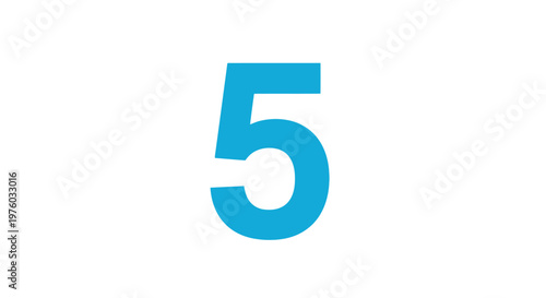 The number five digit on a plain white background.