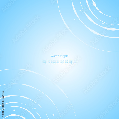 やわらかな水紋の抽象背景 対角構図 淡い青のグラデーション 正方形デザイン