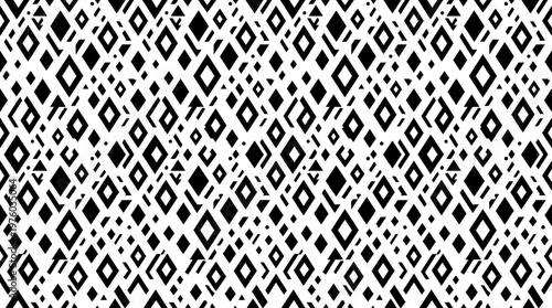 Black and white diamond pattern design.
