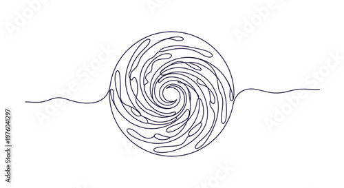 Abstract Swirl Vortex Line Art