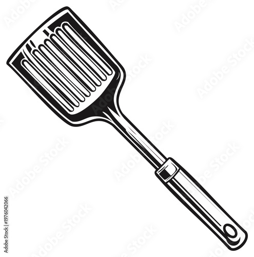 Kitchen Spatula Illustration in Retro Style