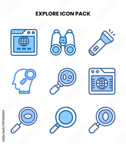 Explore Two Colour Graphics Icons Pack