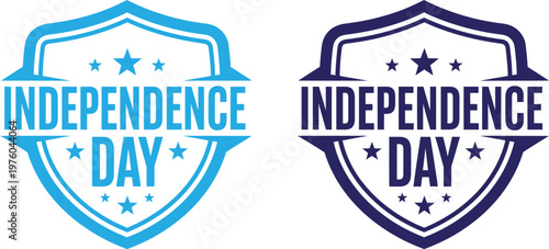 Celebrate independence day patriotic shield designs with stars and stripes for usa freedom national pride