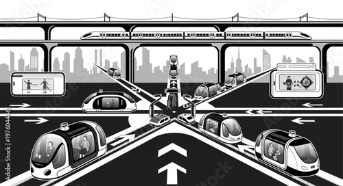 Futuristic Transportation System - A Vision of Urban Mobility.