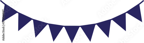 Festive independence day bunting patriotic navy blue pennant flags for july 4th celebrations