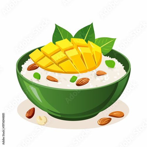 Tropische Mango-Reis Bowl