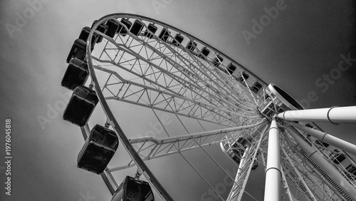 Wallpaper Mural Chicago, IL - July 26, 2024: Ferris Wheel along Navy Pier Riverwalk Torontodigital.ca