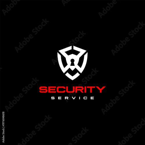 Security Logo, keyhole with digital style W combination, suitable for your design need, logo, illustration, animation, brand and company logo, vector illustration.