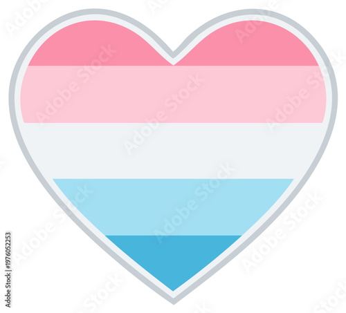 Free Download Transgender Pride Flag Heart Icon: Love and Inclusion Symbol for Trans Community - GFXLoad