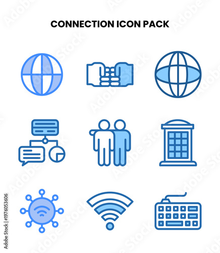 Connection Two Colour Bundle Icons Pack