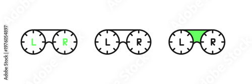 Set line Contact lens container icon isolated on white background. Eyesight care, lens hygiene container. Vector