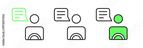 Set line Taxi driver icon isolated on white background. Vector