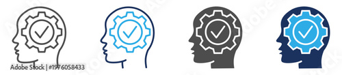 mindset icon set multi concept