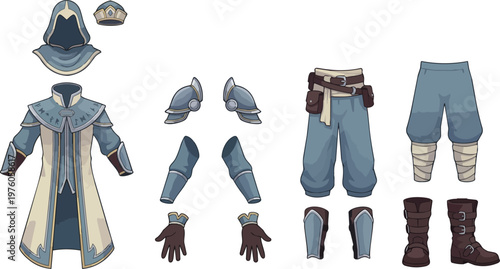 Fantasy costume and armor pieces.