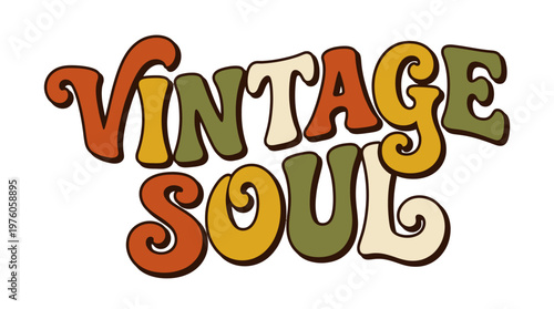 Fotografía Vintage Soul Typography Design Element.