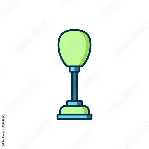 Filled outline Punching bag icon isolated on white background. Flat filled outline style with shadow. Vector