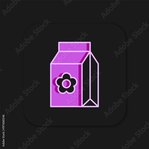 Filled outline Pack full of seeds of a specific plant icon isolated on black background. Flat filled outline style with shadow. Vector