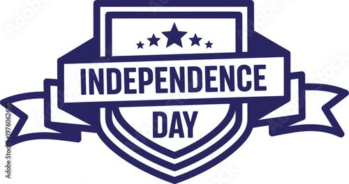 Celebrate independence day patriotic emblem with stars and stripes for usa's freedom anniversary