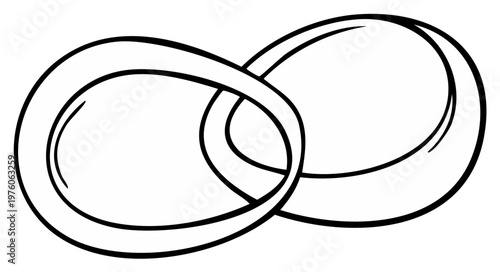 Infinity symbol illustration, conceptual design in black and white