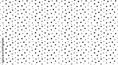 Black Dots on White Background Pattern.