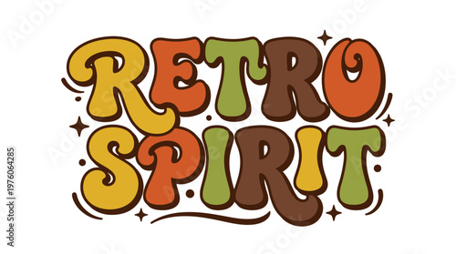 Retro Spirit Typography Graphic Design.