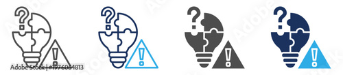 problem icon set multi concept