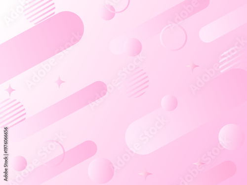 ピンクのメンフィス風ネオングラデーション背景 かわいいデザインの4:3フレーム SNS投稿やサムネイルに最適