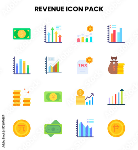 Revenue Flat UI Icons Pack