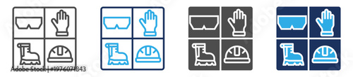 ppe icon set multi concept