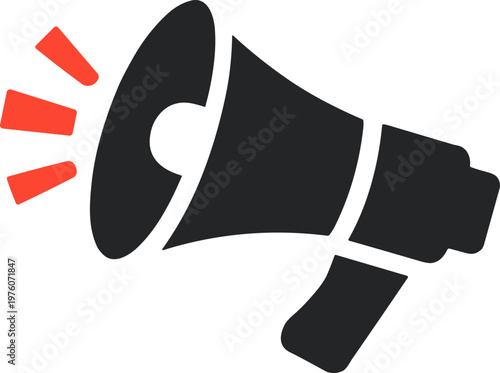 Megaphone icon symbolizing announcement, promotion, and important news communication