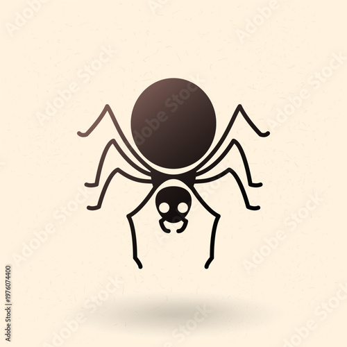 Vector Single Halloween Icon - Spider