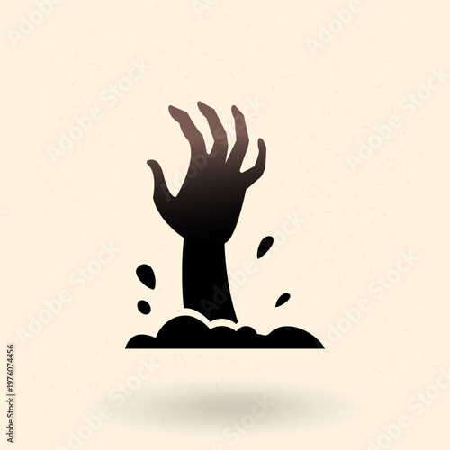 Vector Halloween Icon - Zombie Hand