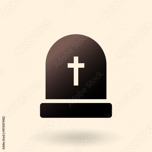 Vector Halloween Icon - Tombstone