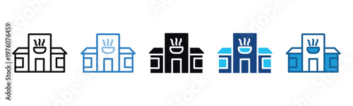 Restaurant Icon Set Multiple Style Of