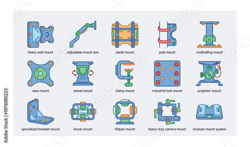 Various innovative mount designs for versatile equipment installation
