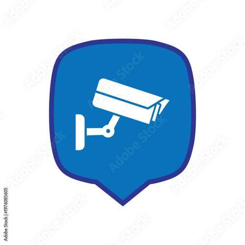 CCTV Camera Security Shield Icon.