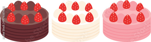 誕生日や記念日のホールケーキの3種セット