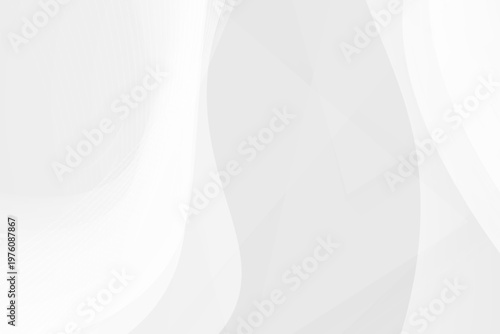 Elegant white and gray abstract background with smooth curves