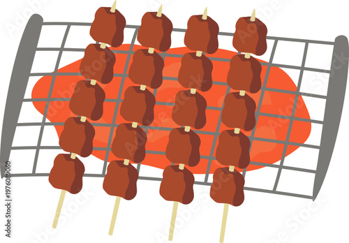 Eid Al-Adha Griling Barbecue Grill Skewers