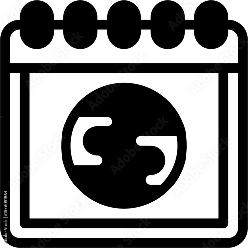 Vector Icon Earth, Calendar, Date And Time, Ecology, Planet Earth