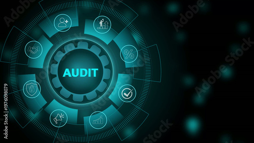 Fotografia Audit - official financial examination for business as concept