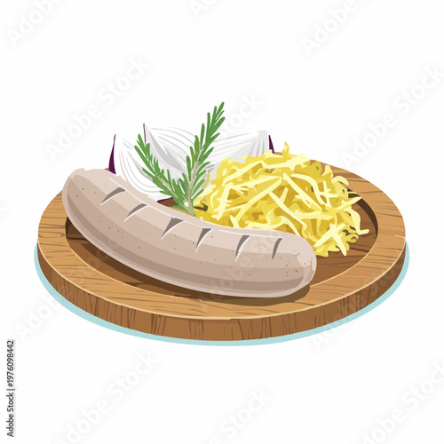 Schlesische Weißwurst mit Sauerkraut