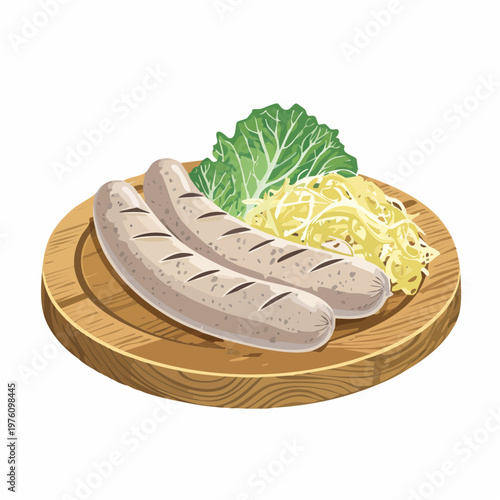Schlesische Weißwurst mit Sauerkraut