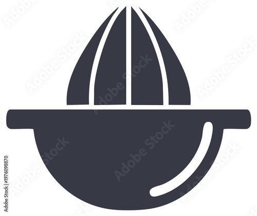 Citrus juicer icon graphic illustration, juice squeezer equipment for cooking,  kitchenware tool