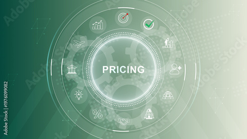 Tableau sur toile Business price limit working with documents, tablet pc and notebook and selecting pricing