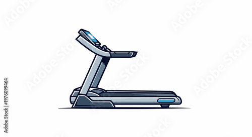 Modern treadmill machine for indoor cardiovascular exercise