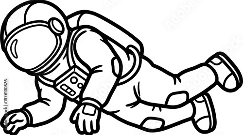 Astronaut exploring the cosmos, a stylized artemis 2 tracker illustration