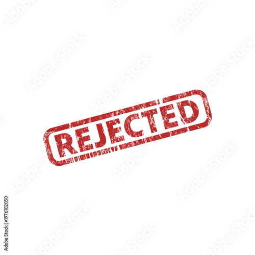 Red rejected stamp with grunge effect, vector illustration