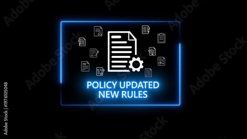 Business professional holding tablet with policy updated notification, Corporate compliance, new rules implementation, governance management, regulatory change, on transparent background.