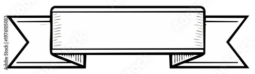 Classic Banner Ribbon Emblem Badge Graphic Element for Design and Decoration